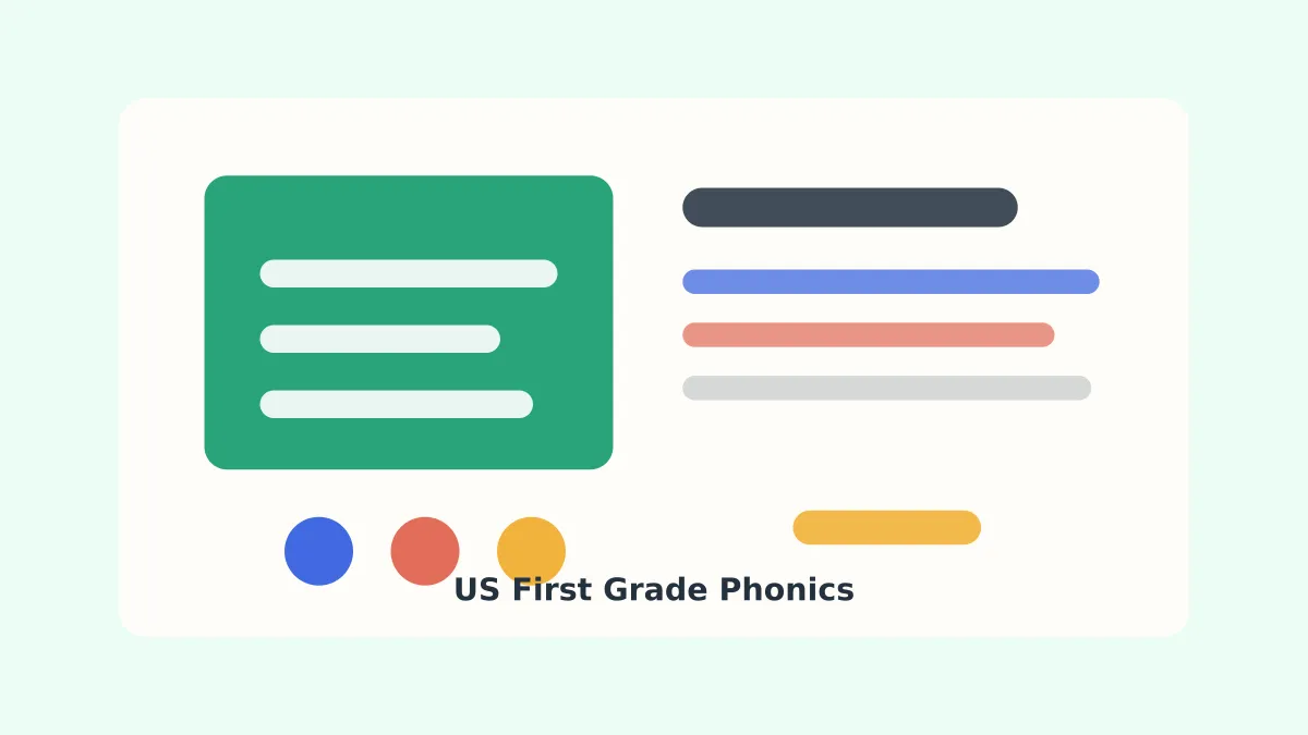First Grade Phonics Worksheets for US Classrooms neutral worksheet planning cover image