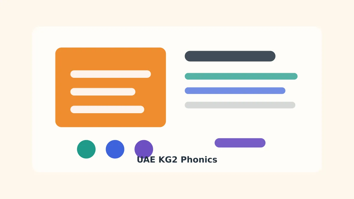 KG2 Phonics Worksheets for UAE Families neutral worksheet planning cover image