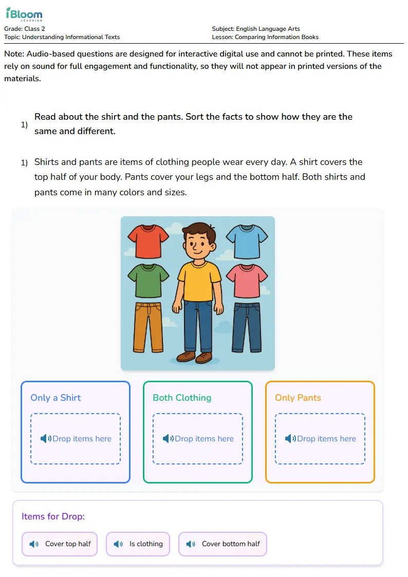 Comparing Information Books Lesson for Class 2