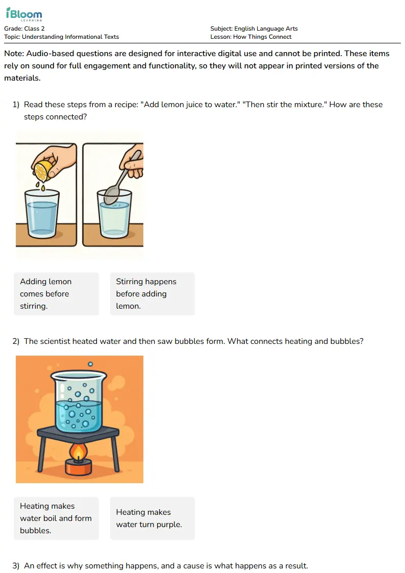 How Things Connect Lesson for Class 2