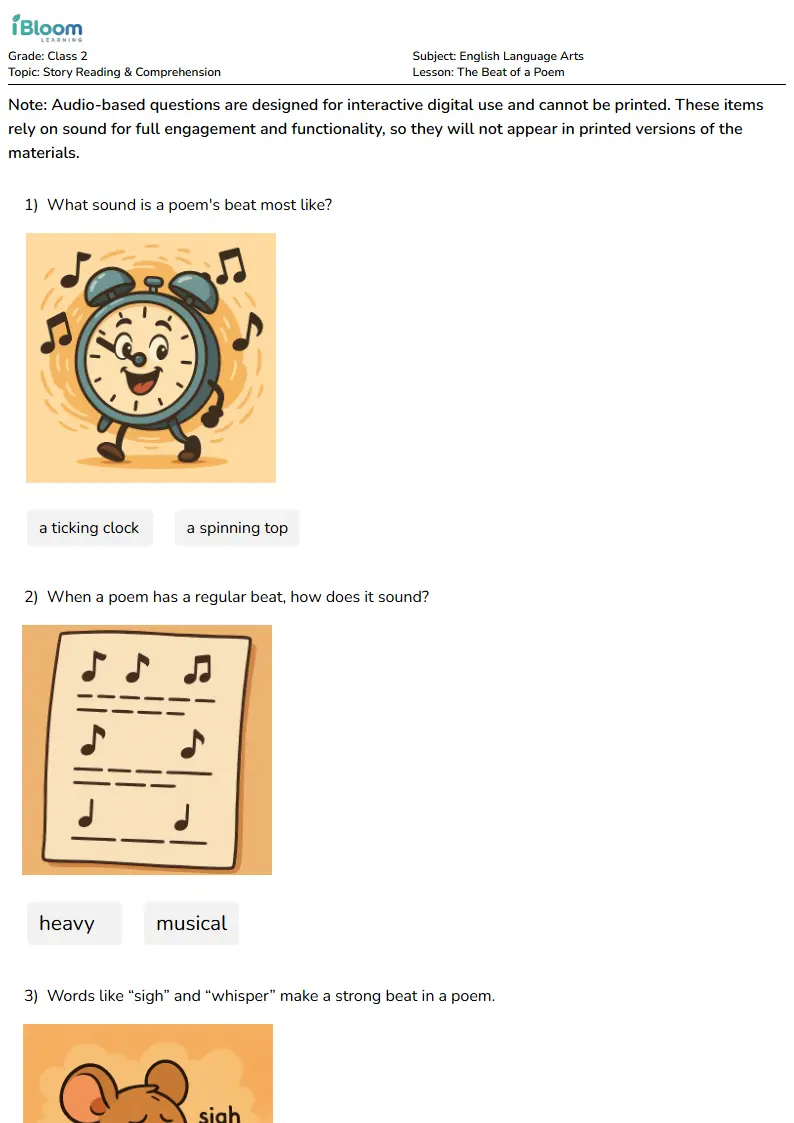 The Beat of a Poem Lesson for Class 2 | iBloom