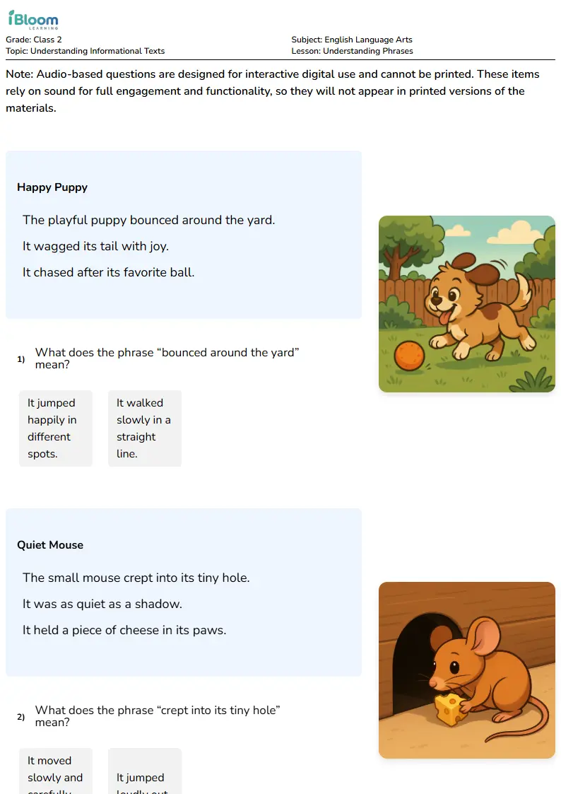 Understanding Phrases Lesson for Class 2 | iBloom
