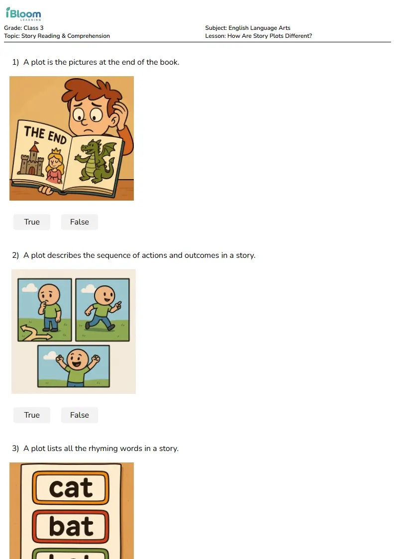 How Are Story Plots Different? Lesson for Class 3
