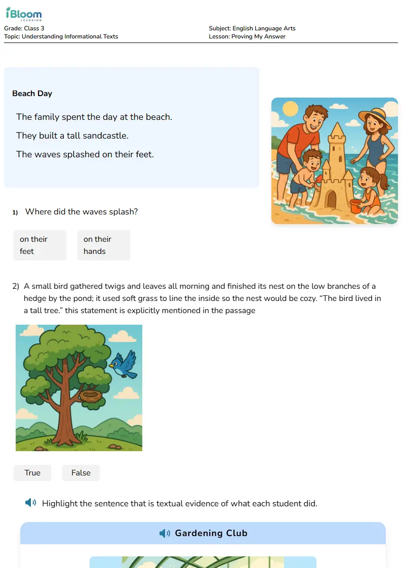 Proving My Answer Lesson for Class 3 | iBloom