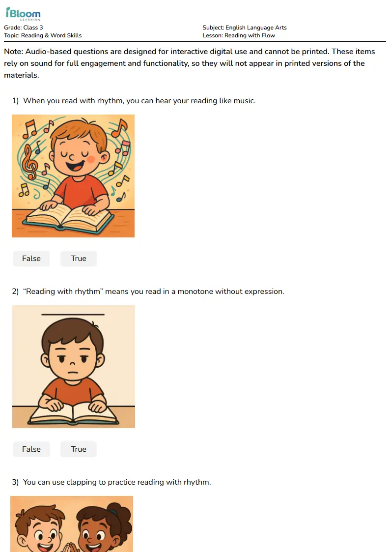 Reading with Flow Lesson for Class 3 | iBloom
