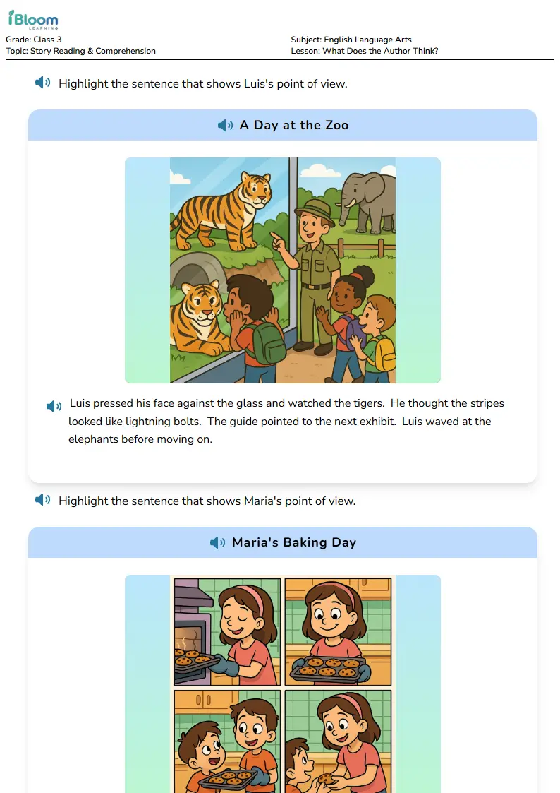 What Does the Author Think? Lesson for Class 3 | iBloom