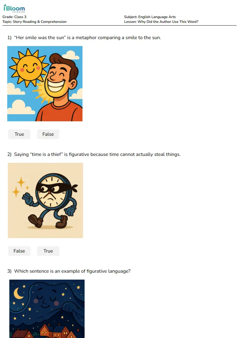 Why Did the Author Use This Word? Lesson for Class 3 | iBloom