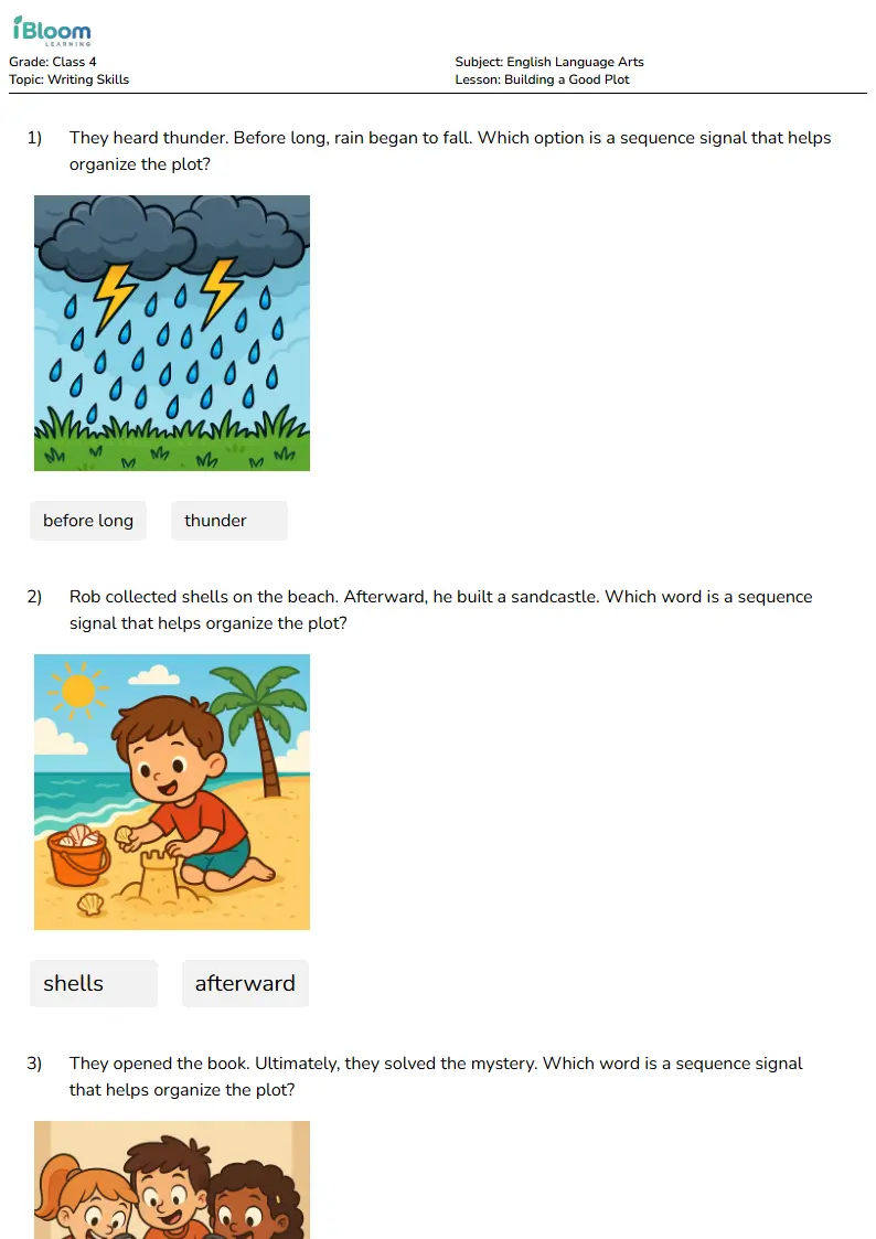 Building a Good Plot Lesson for Class 4