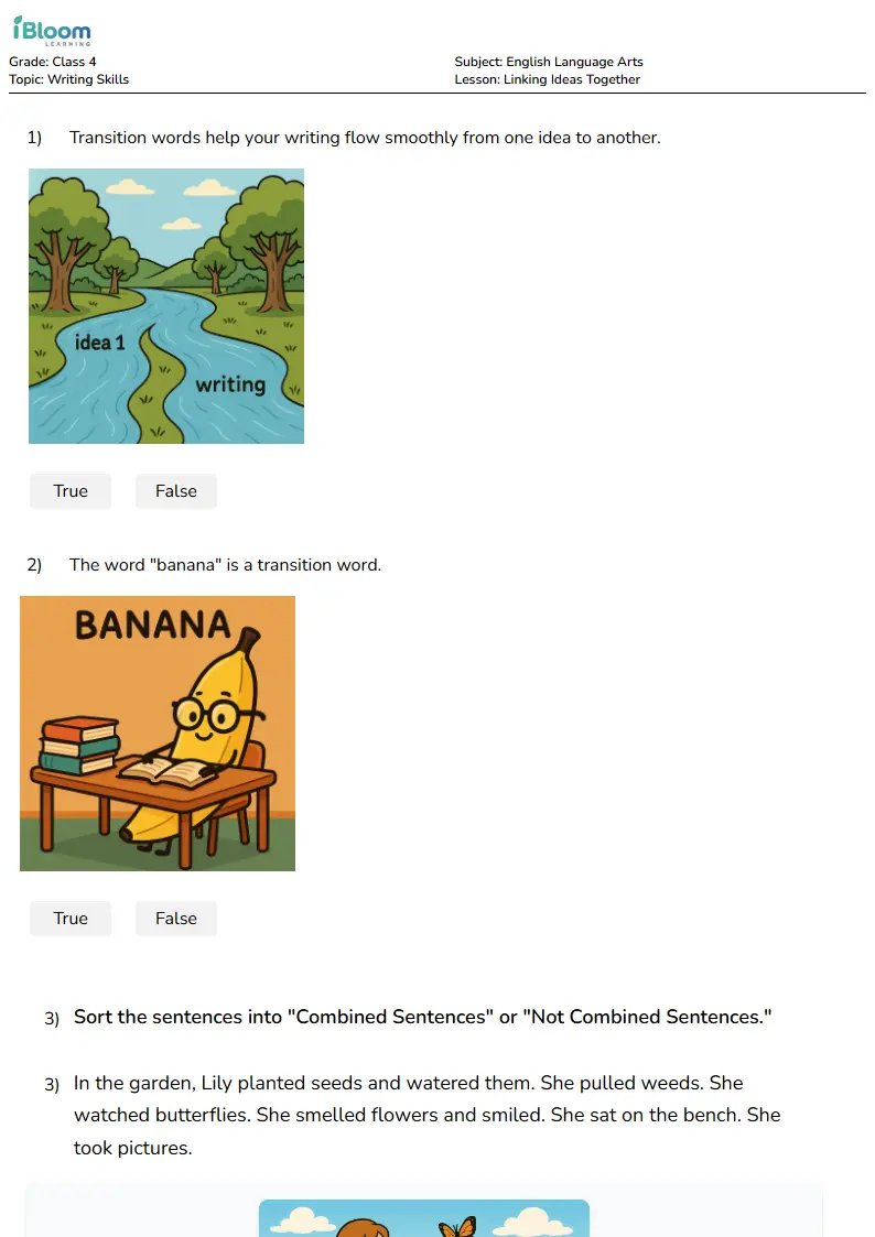 Linking Ideas Together Lesson for Class 4 | iBloom