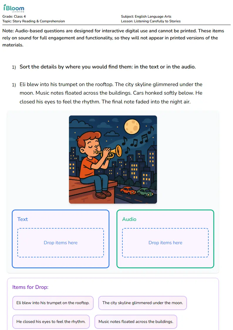 Listening Carefully to Stories Lesson for Class 4 | iBloom