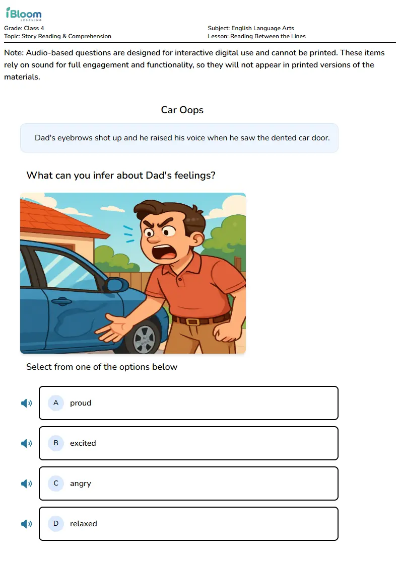Reading Between the Lines Lesson for Class 4 | iBloom