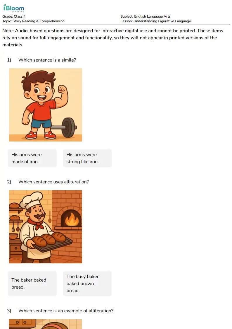 Understanding Figurative Language Lesson for Class 4 | iBloom