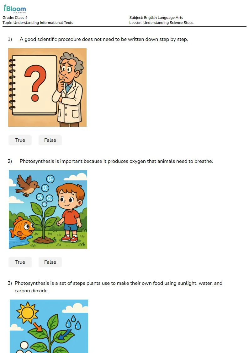 Understanding Science Steps Lesson for Class 4 | iBloom