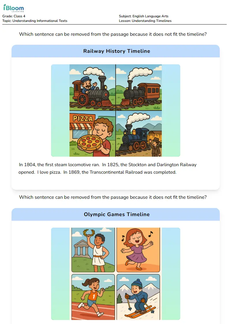 Understanding Timelines Lesson for Class 4 | iBloom