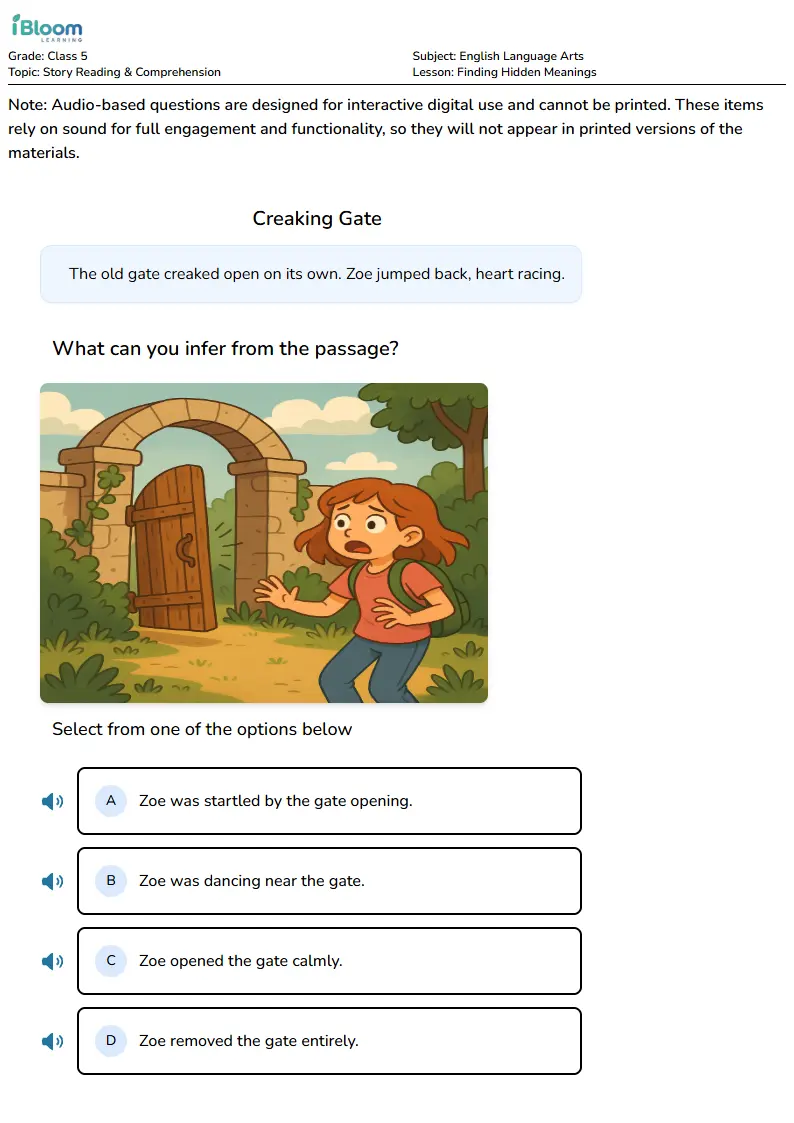 Finding Hidden Meanings Lesson for Class 5