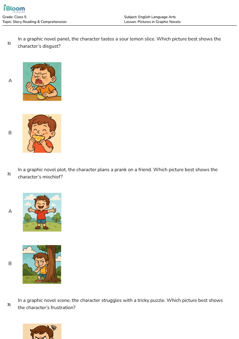 Pictures in Graphic Novels Lesson for Class 5 | iBloom