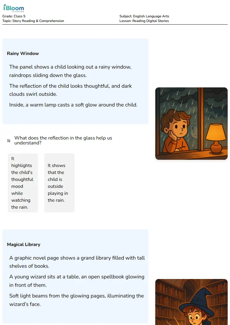 Reading Digital Stories Lesson for Class 5 | iBloom