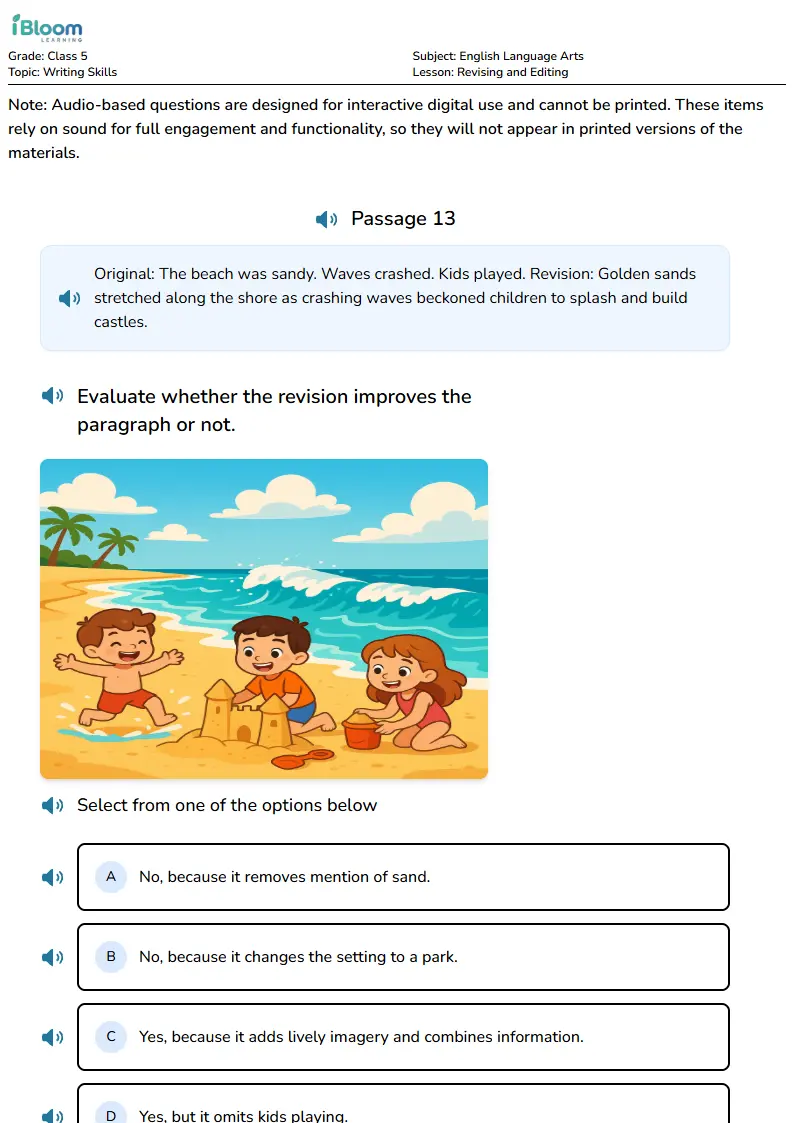 Revising and Editing Lesson for Class 5 | iBloom