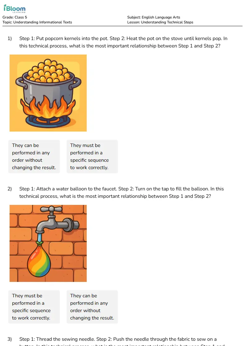 Understanding Technical Steps Lesson for Class 5 | iBloom