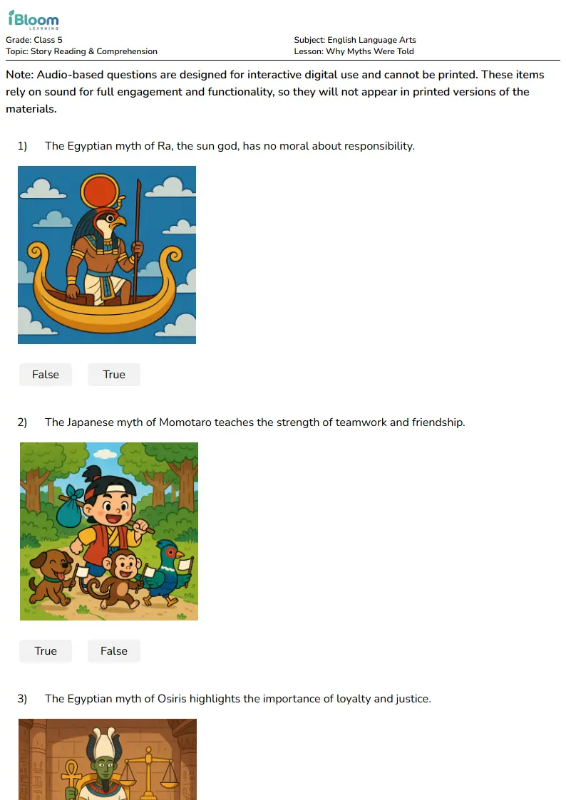 Why Myths Were Told Lesson for Class 5 | iBloom