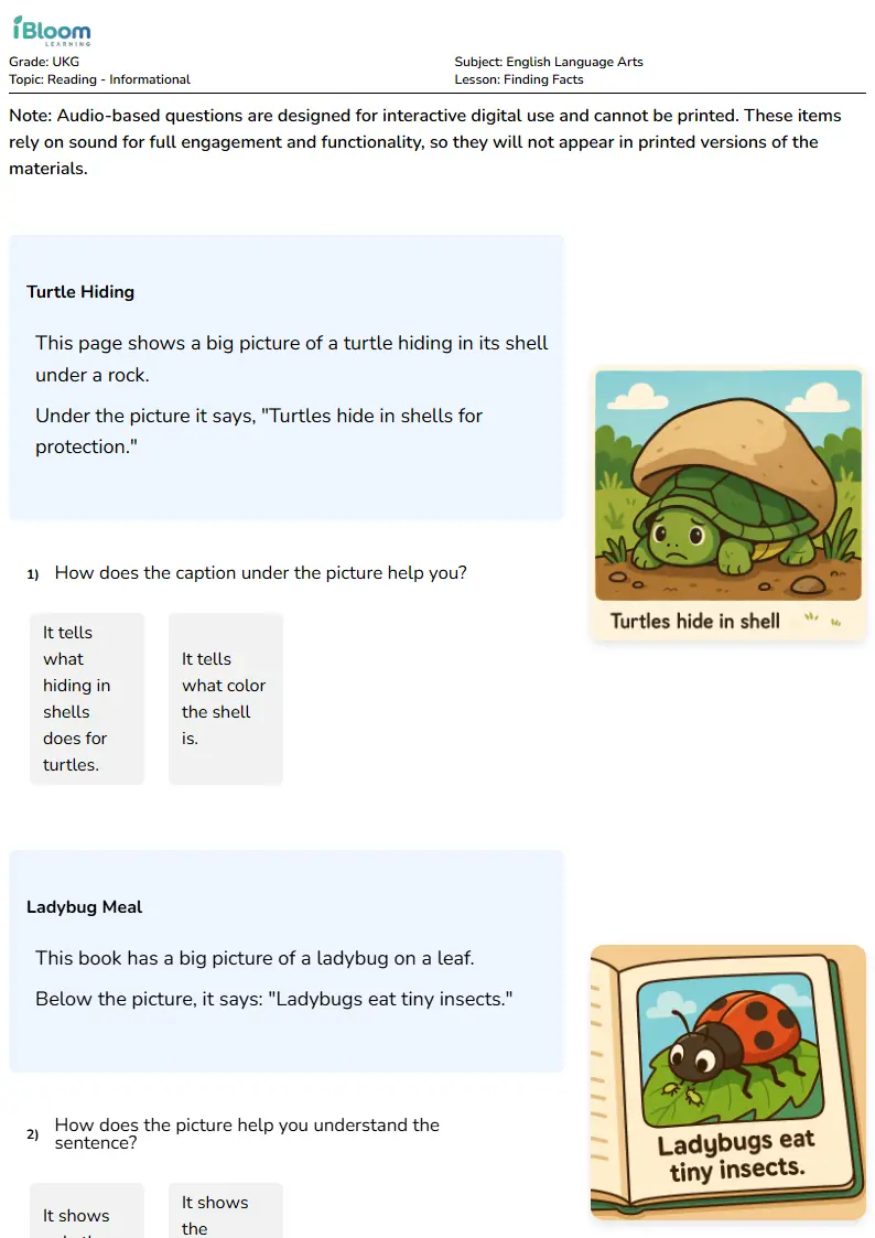 Preview image for Finding Facts Lesson for Ukg