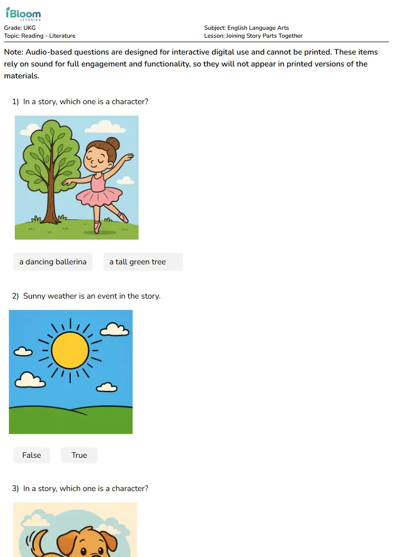 Joining Story Parts Together Lesson for Ukg | iBloom