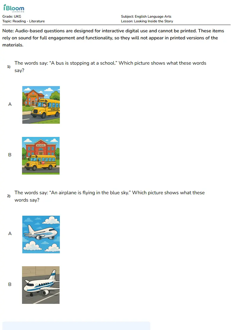 Looking Inside the Story Lesson for Ukg | iBloom