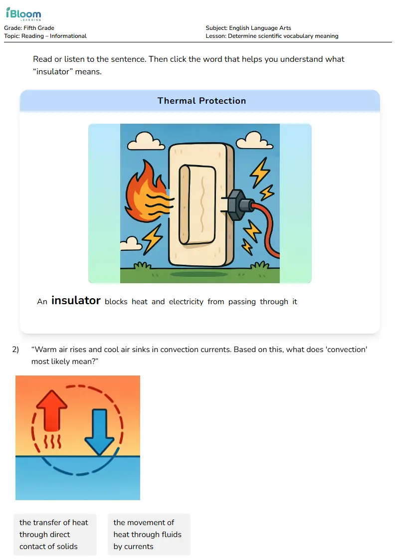 Scientific Vocabulary Meaning Lesson