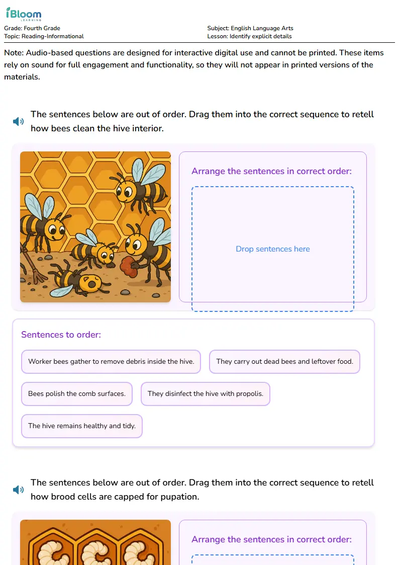 Identify explicit details Lesson for Fourth Grade | iBloom