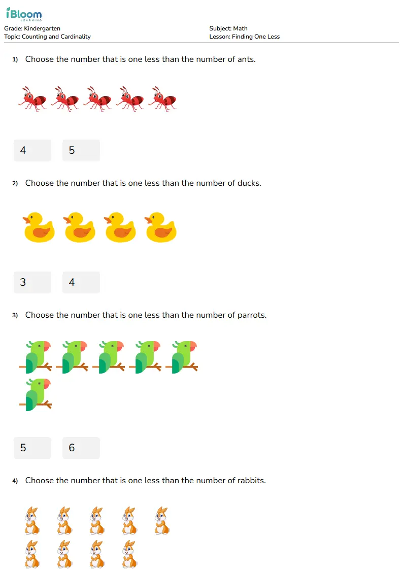 Finding One Less Lesson for Kindergarten | iBloom