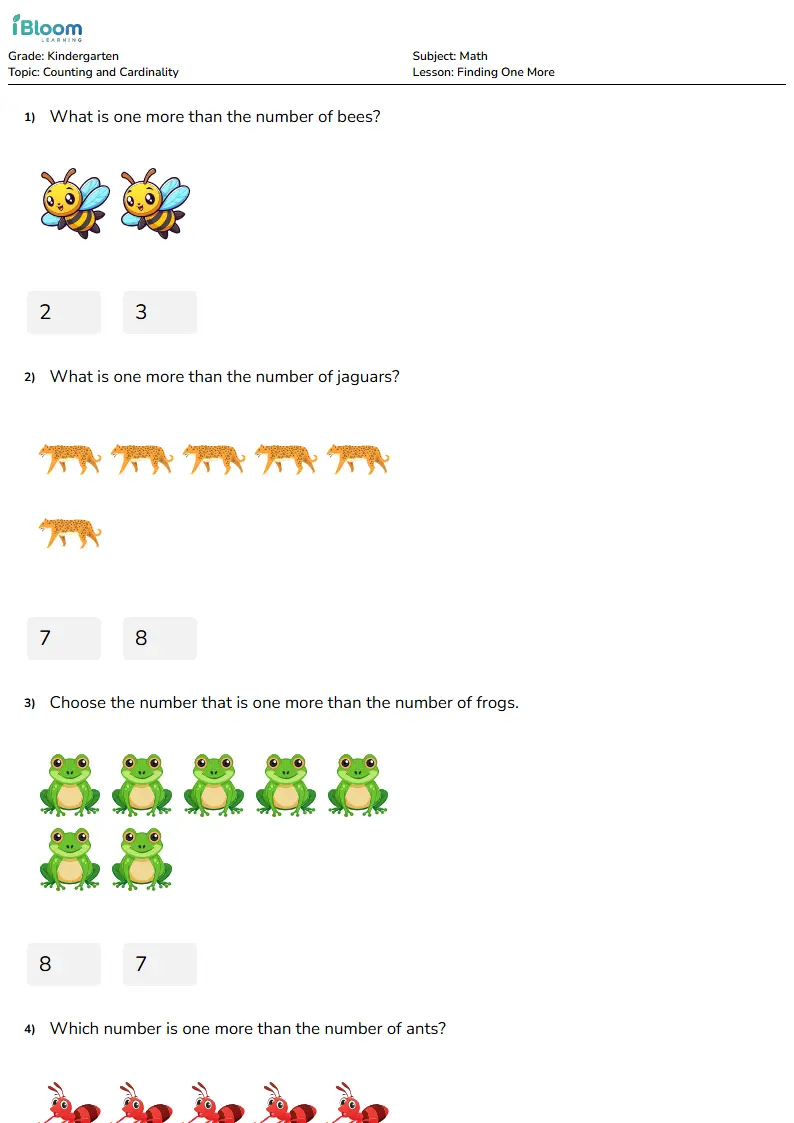 Finding One More Lesson for Kindergarten | iBloom