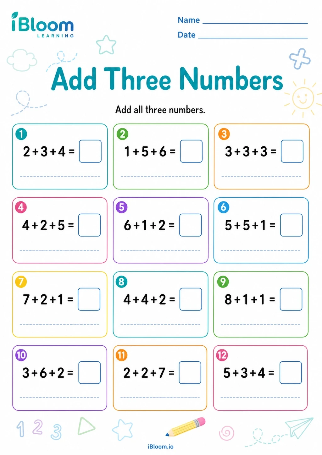 Preview page 1 of Add Three Numbers