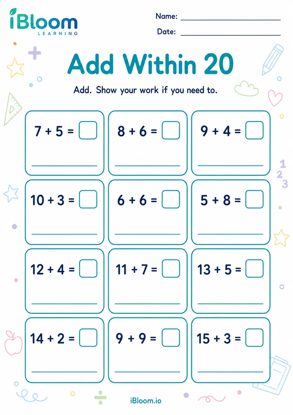 Preview page 1 of Add Within 20