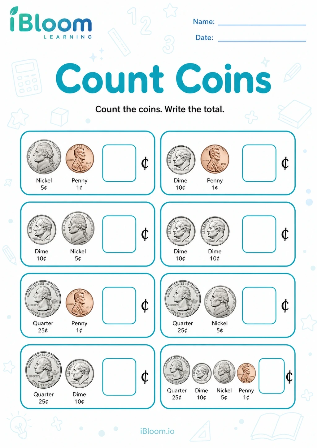 Preview page 1 of Count Coins
