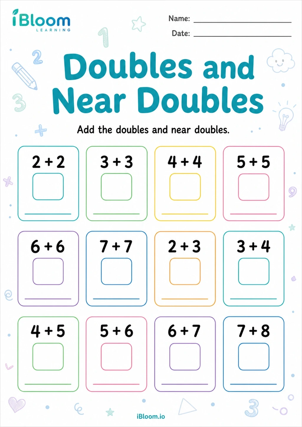 Preview page 1 of Doubles and Near Doubles