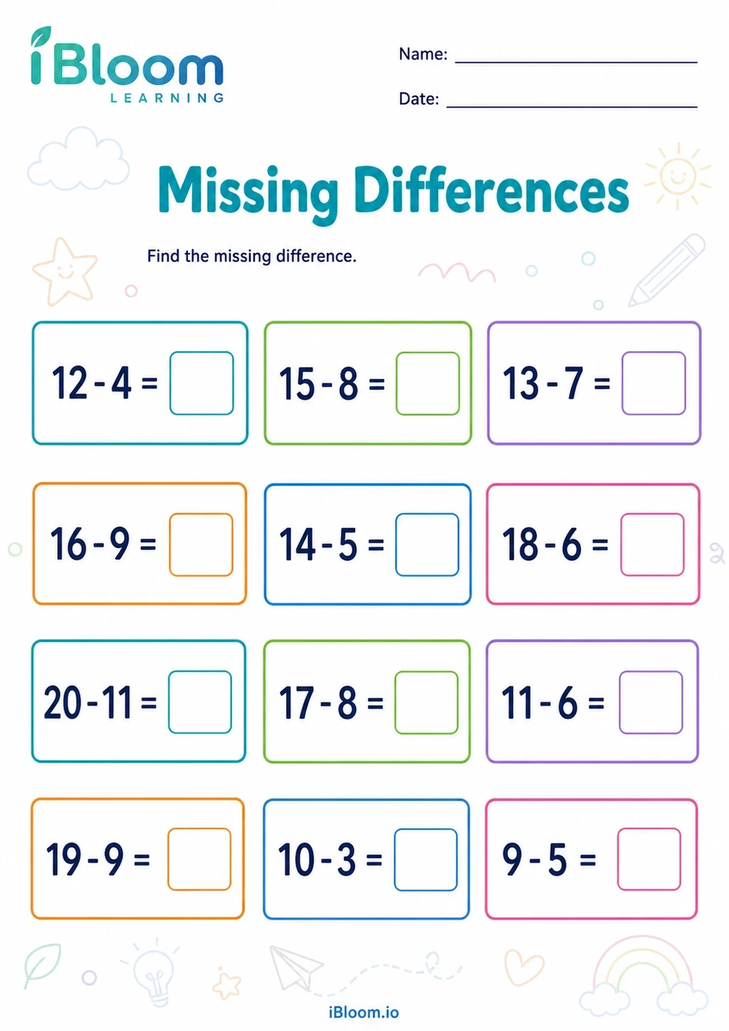 Preview page 1 of Missing Differences