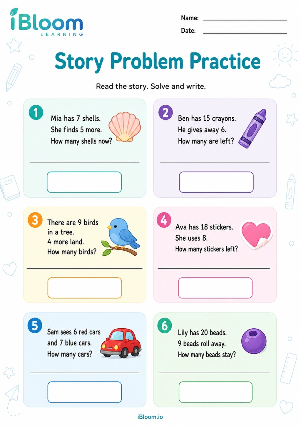 Preview page 1 of Story Problem Practice