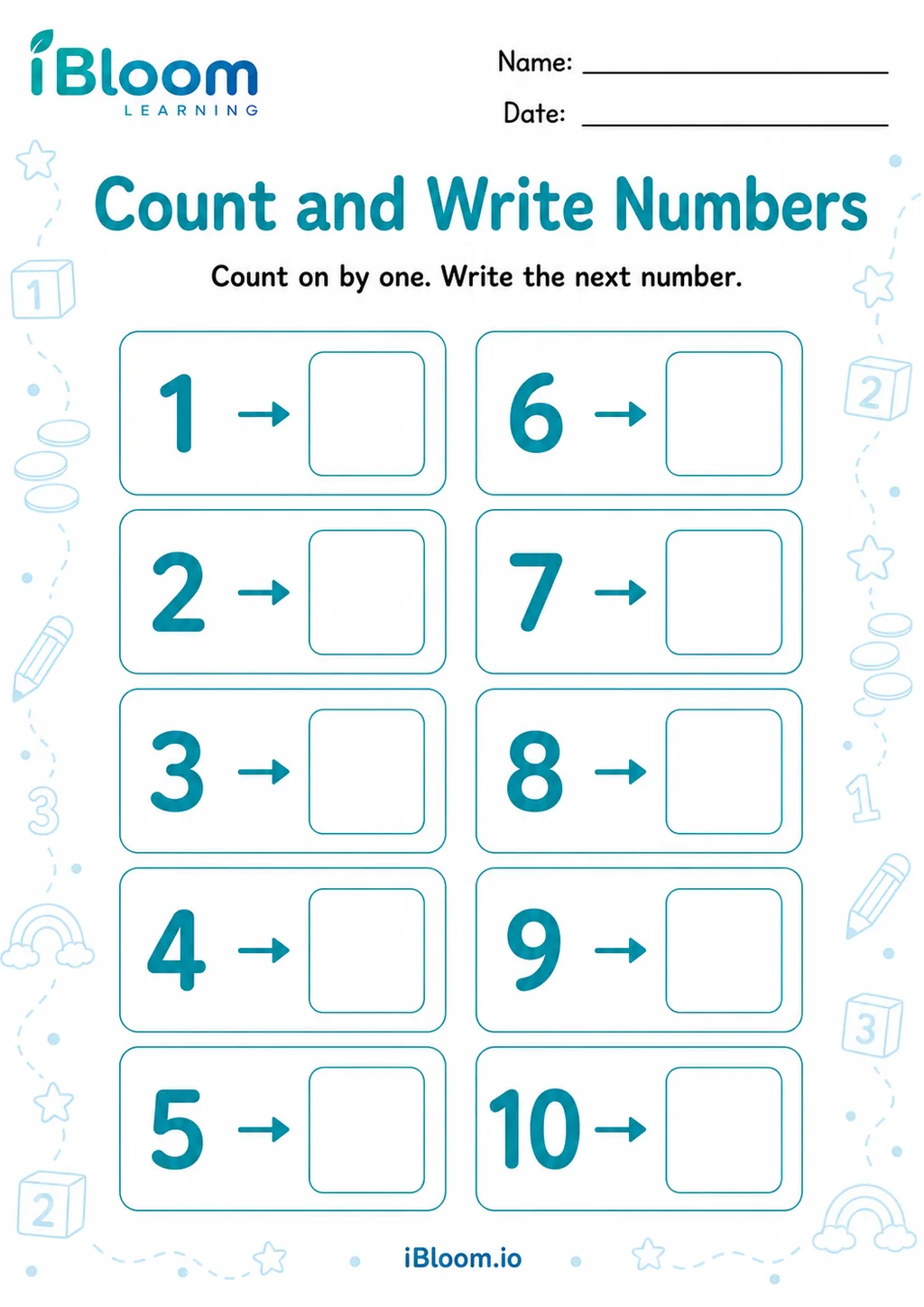 Preview page 1 of Count and Write Numbers