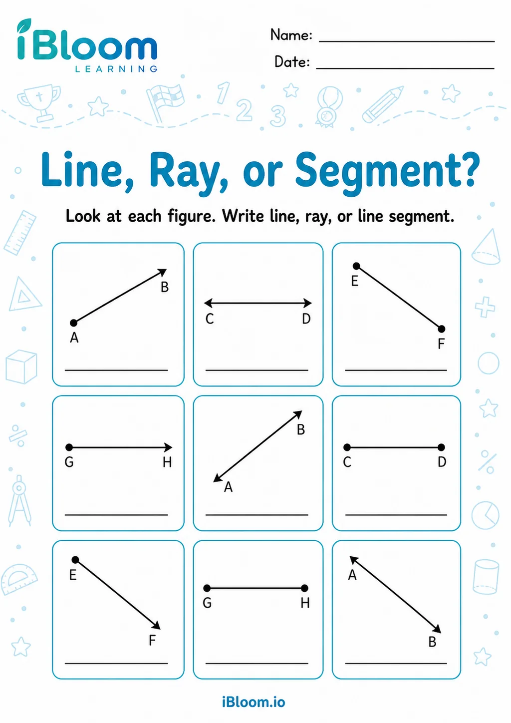 Preview of Line, Ray, or Segment? worksheet