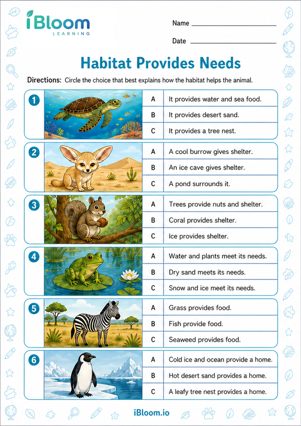 Preview page 1 of Habitat Provides Needs