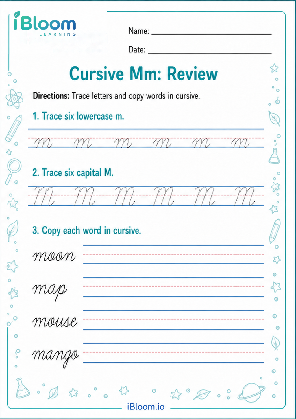 Preview page 1 of Cursive Mm: Review