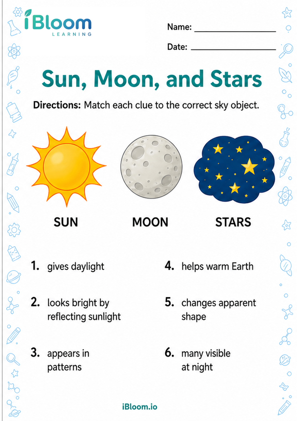 Preview page 1 of Sun, Moon, and Stars
