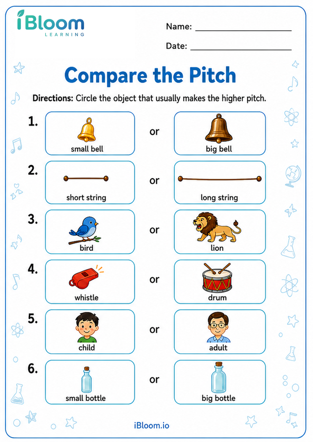 Preview page 1 of Compare the Pitch