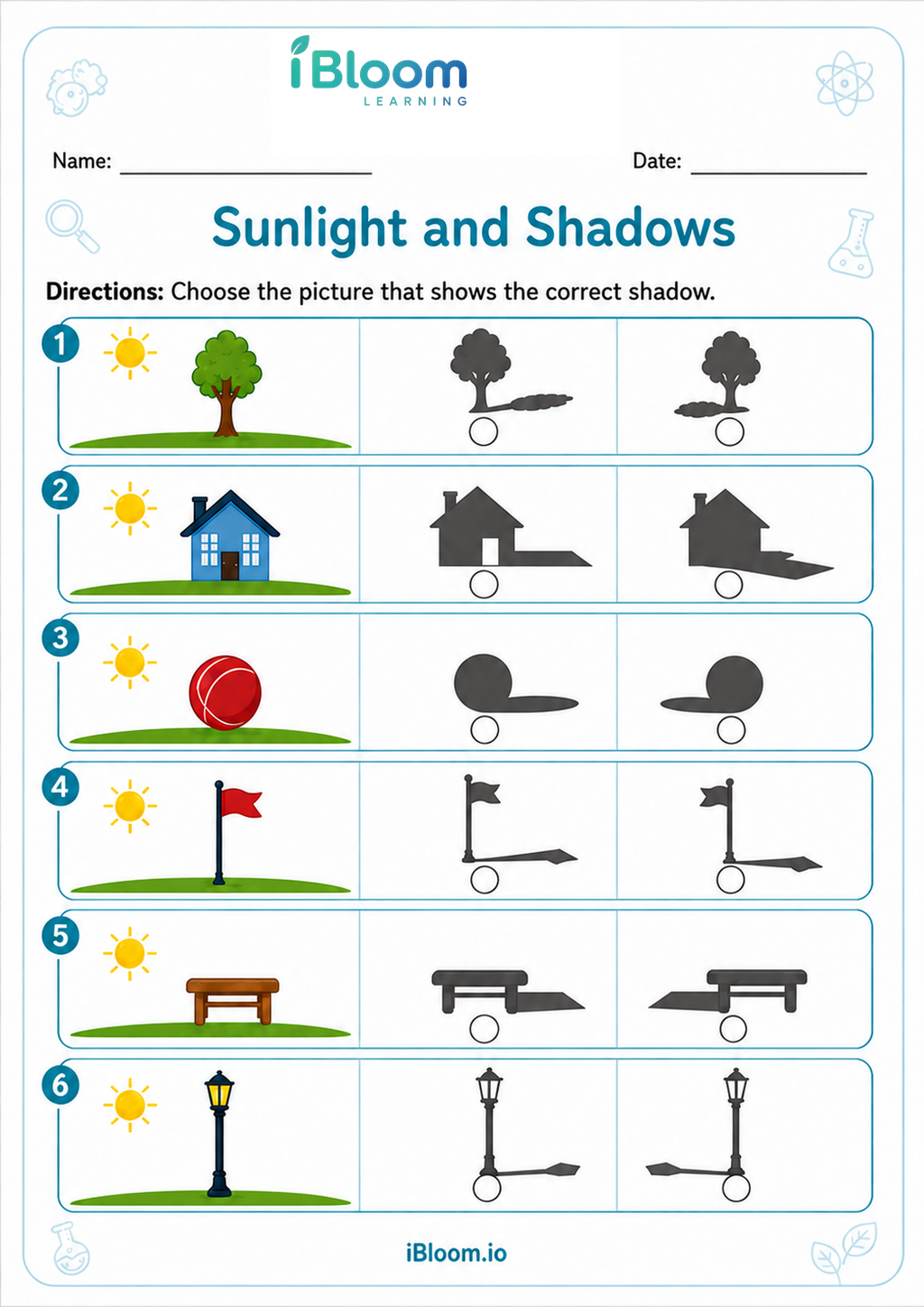 Preview of Sunlight and Shadows worksheet