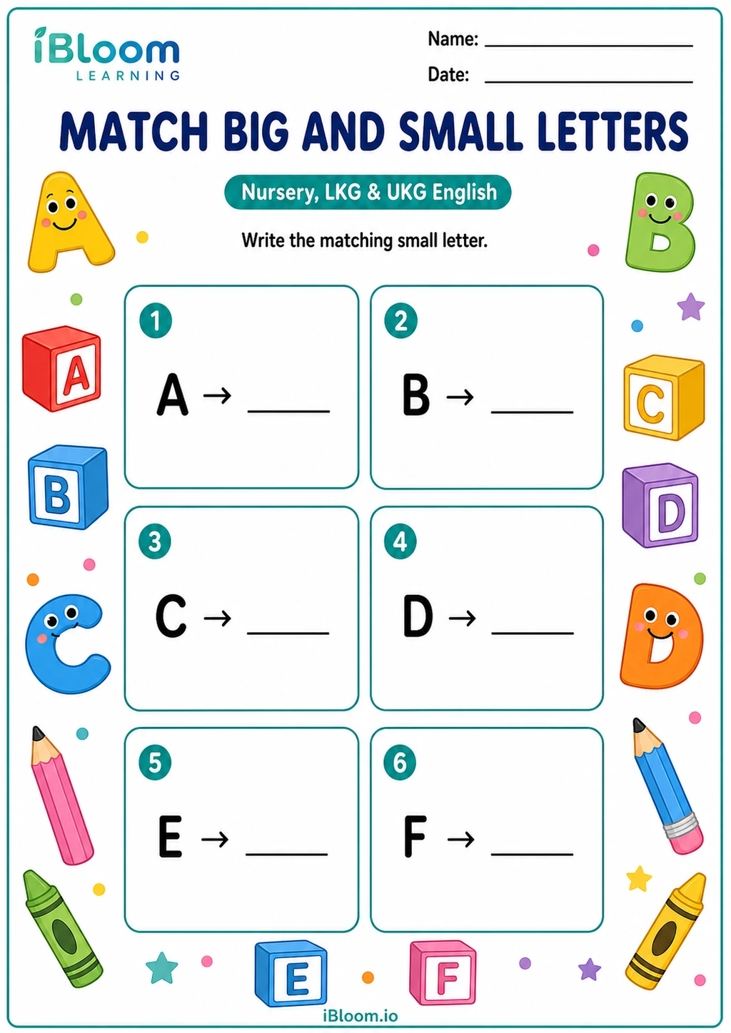 Preview page 1 of Match Big and Small Letters