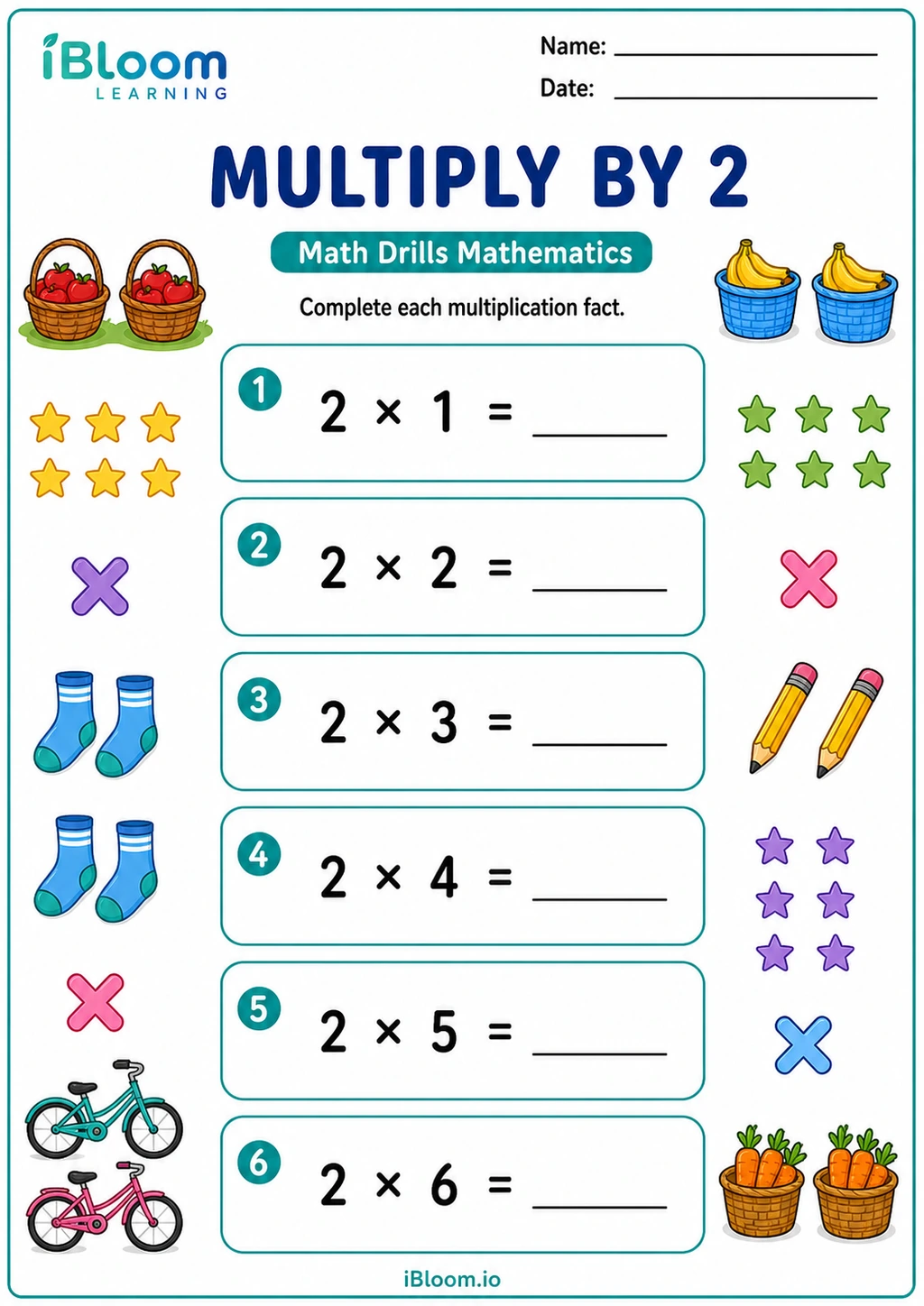 Preview page 1 of Multiply by 2