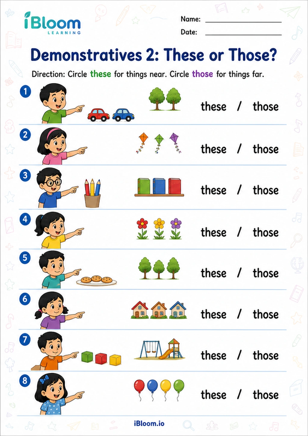 Preview page 1 of Demonstratives 2: These or Those?