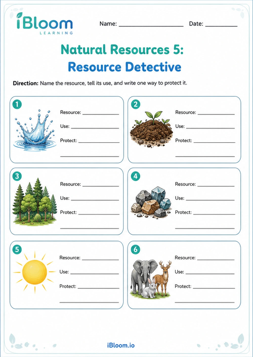 Preview page 1 of Natural Resources 5: Resource Detective