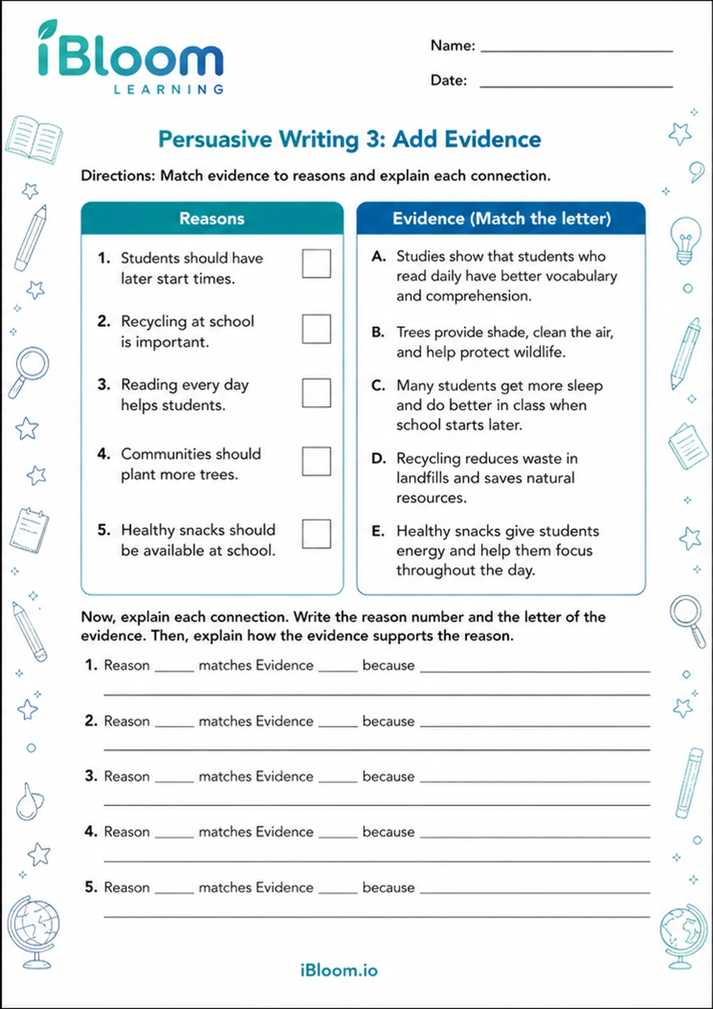 Preview page 1 of Persuasive Writing 3: Add Evidence