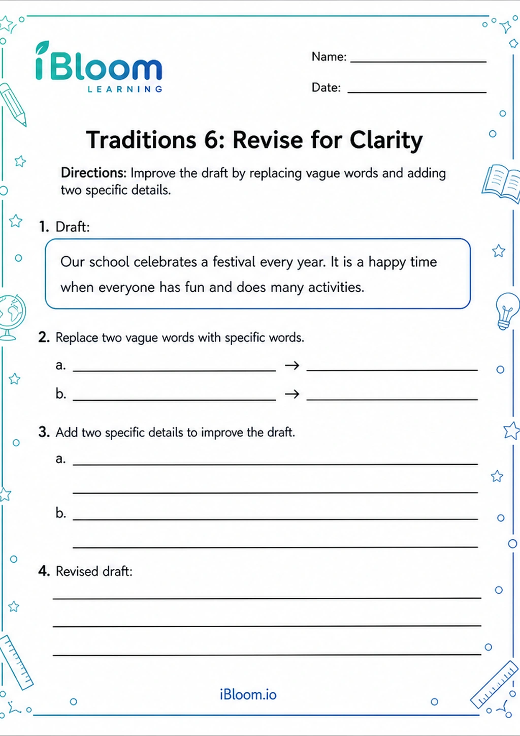 Preview page 1 of Traditions 6: Revise for Clarity